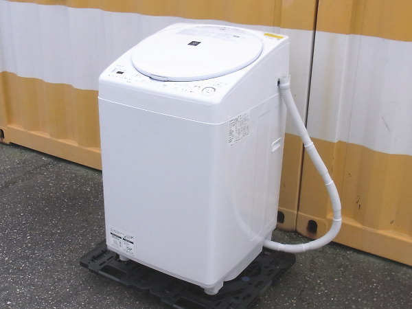 SHARP 縦型洗濯乾燥機 (洗濯8kg/乾燥4.5kg) ES-TX8G-W (2022年製)を ...