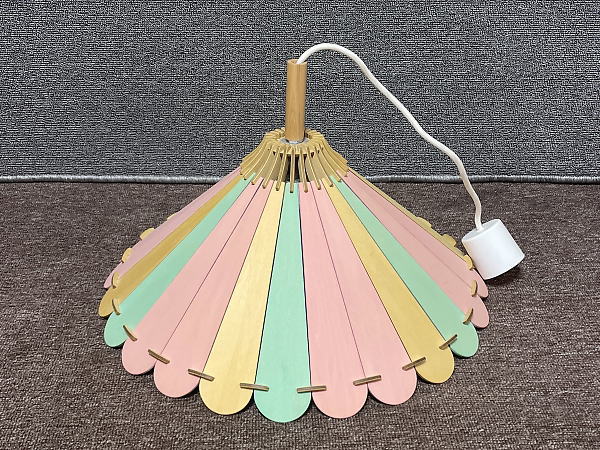 ナカオランプ 木製 ハンドメイド ペンダントライト NRH-1402 (中古)を出張買取しました！(8月5日)